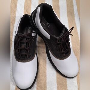 FootJoy Men's White and Brown Golf Shoes Men's Size 10.5
